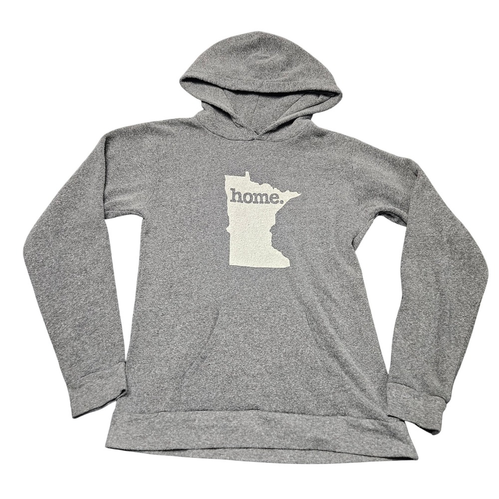 Minnesota Home Hoodie Small Gray Made‎ in USA Sweatshirt Graphic Royal Apparel